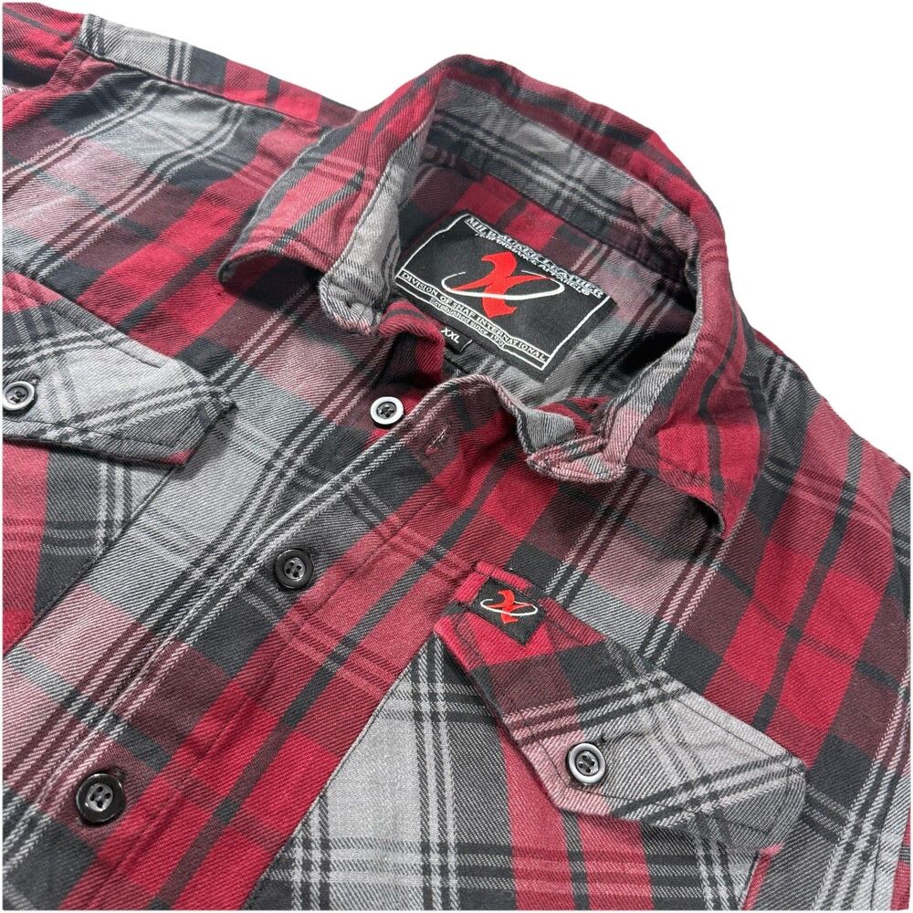Milwaukee Leather Performance Flannel Shirt Mens XL Multicolor Button Motorcycle